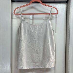 Motherhood White Nursing Camisole Fitted Top